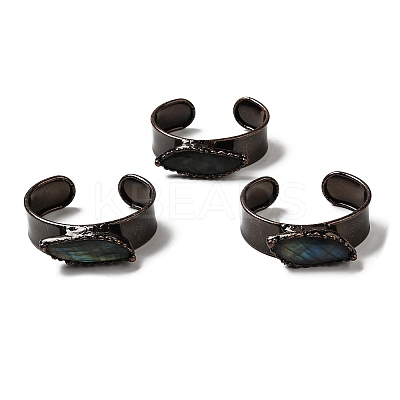 Natural Labradorite Cuff Bangles BJEW-G679-01R-1