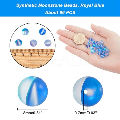 Synthetic Moonstone Beads Strands G-AR0002-40G-1