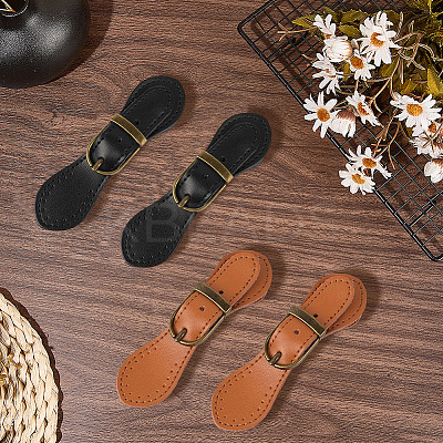 4Pcs 2 Colors Leather Toggle Buckle FIND-CL0002-20-1
