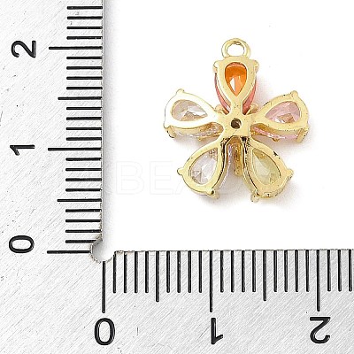 Brass Micro Pave Cubic Zirconia Pendants LS-KK-S514-02A-G-1