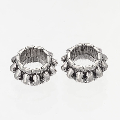 Rondelle Tibetan Style Alloy Spacer Beads X-AB30-NF-1
