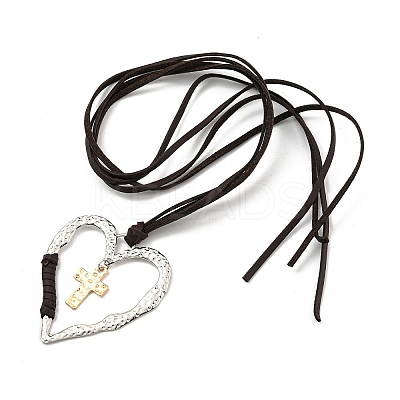 Alloy Pendant Necklaces NJEW-K261-09D-PG-1