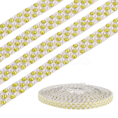 3 Yards Resin Self Adhesive Sewing Trim Hotfix Rhinestone Tape DIY-TA0013-15E-1