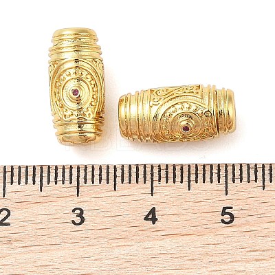 Brass Micro Pave Cubic Zirconia Beads KK-K384-01G-1