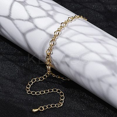Rack Plating Brass Curb Chain Bracelets for Women BJEW-G735-16G-1