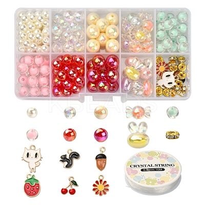 DIY Cute Stretch Bracelet Making Kit DIY-YW0005-77D-1