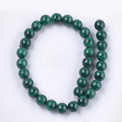 Natural Malachite Beads Strands G-S333-6mm-028-1