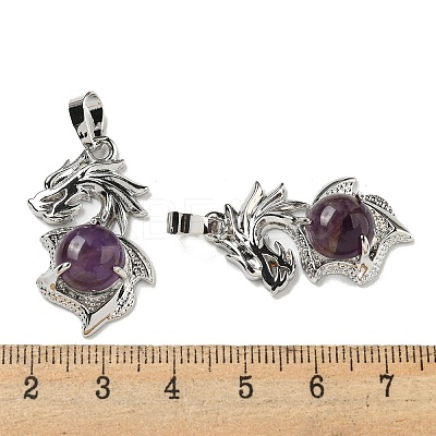 Natural Amethyst Pendants G-G111-01P-05-1
