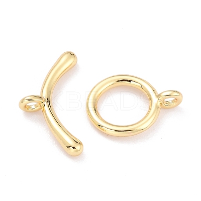 Rack Plating Brass Toggle Clasps X-KK-B036-09G-1