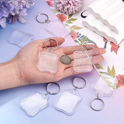 20Pcs Acrylic Photo Frame Keychains AJEW-TA0003-60-1