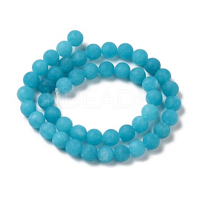 Natural Dyed White Jade Beads Strands G-M402-B01-02-1