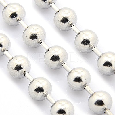 Tarnish Resistant Electroplate 304 Stainless Steel Ball Chains CHS-L001-12mm-P-1