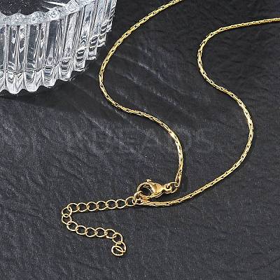 1.2MM 304 Stainless Steel Boston Link Chain Necklaces NJEW-D328-01G-04-1