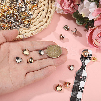 180Pcs 6 Styles Iron Rivets IFIN-CA0001-65-1