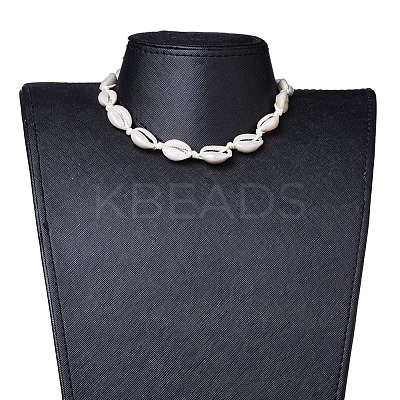 Cowrie Shell Choker Necklaces X-NJEW-JN02388-01-1