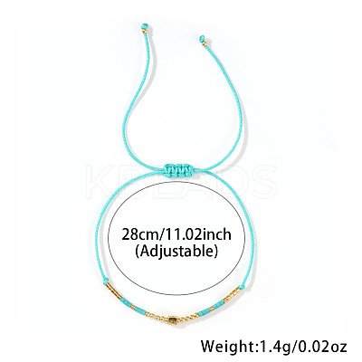 Glass Seed Bead Braided Bracelets for Women AW0420-6-1