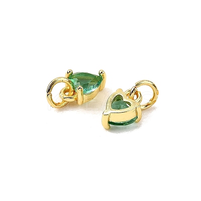 Brass Micro Pave Cubic Zirconia Charms KK-P192-08-G14-1
