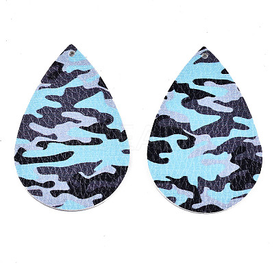 Imitation Leather Big Pendants FIND-T062-006F-1