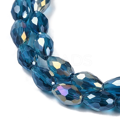 Transparent Electroplate Glass Beads Strands EGLA-N013-T6mm-B25-1
