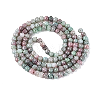 Ombre Effect Opaque Crackle Glass Beads Strands GLAA-Q106-01A-A01-1
