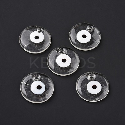 Handmade Lampwork Evil Eye Pendants LAMP-E106-02A-03-1