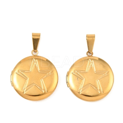 316 Stainless Steel Locket Pendants STAS-K321-17G-1