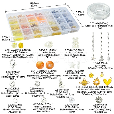DIY Alloy Enamel & Glass & ABS Plastic Imitation Pearl Bracelets Jewelry Making Kits DIY-FS0007-52-1