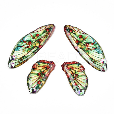 Epoxy Resin Butterfly Wing Pendants FIND-N005-65C-1