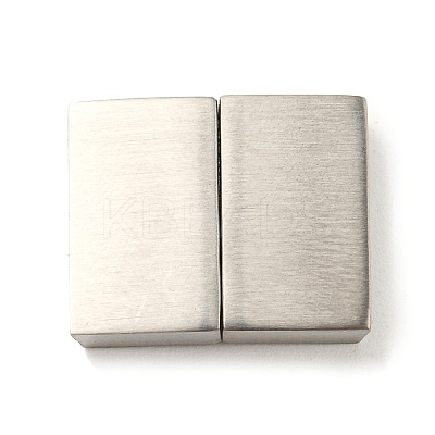 Tarnish Resistant 304 Stainless Steel Magnetic Clasps with Glue-in Ends LS-STAS-I011-15-1