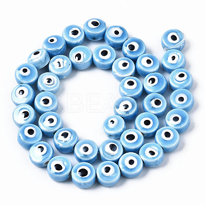 Handmade Porcelain Ceramic Beads Strands PORC-T006-04P-1