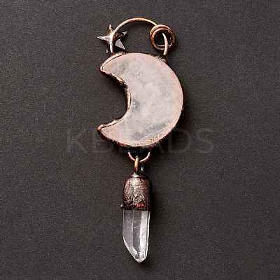 Natural Quartz Crystal Big Pendants G-M383-25D-1