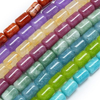Natural Malaysia Jade Beads Strands G-B165-EM-8x12mm-1