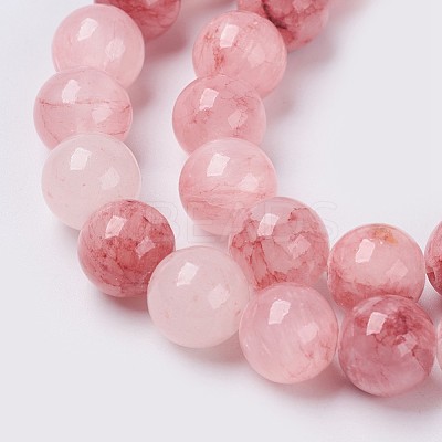 Natural Colorful Green Jade Beads Strands G-G757-02-10mm-1