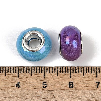 Opaque Resin European Beads RESI-C059-01B-1
