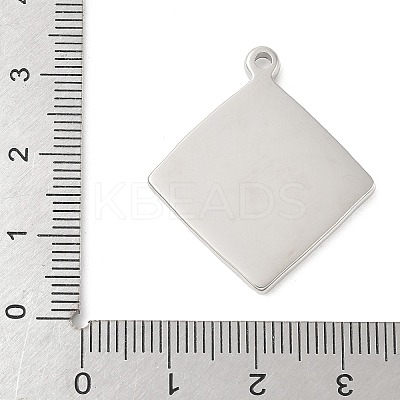 304 Stainless Steel Pendants STAS-L022-041P-1