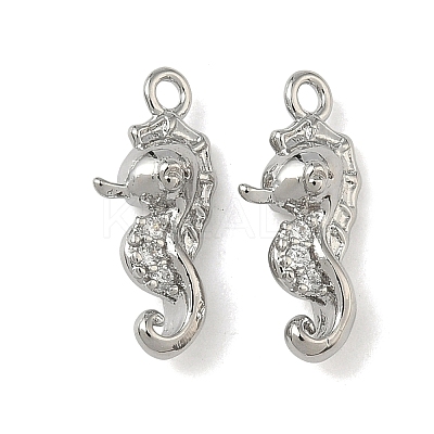 Ocean Style Brass Micro Pave Cubic Zirconia Pendants KK-A280-01A-P-1