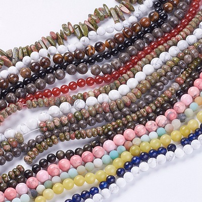Natural & Synthetic Gemstone Beads Strands G-XCP0001-1