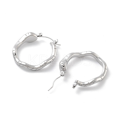 Non-Tarnish 304 Stainless Steel Hoop Earrings EJEW-K281-03P-1