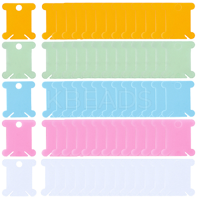 200Pcs 5 Colors PVC Plastic Thread Winding Boards TOOL-SC0001-82-1