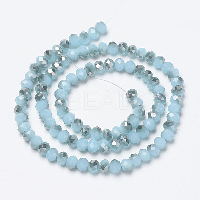 Electroplate Glass Beads Strands EGLA-A034-J4mm-E01-1
