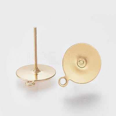 Ion Plating(IP) 304 Stainless Steel Stud Earring Findings STAS-K184-04-02G-1