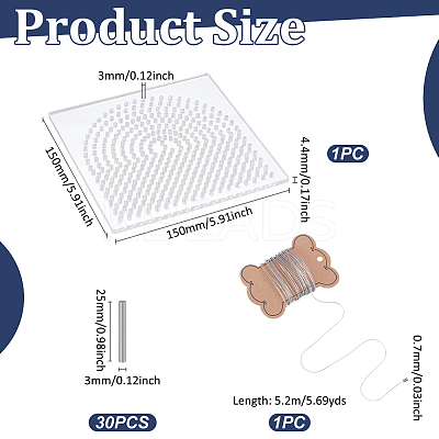 Acrylic Thread Winding Boards DIY-UN0007-49A-1
