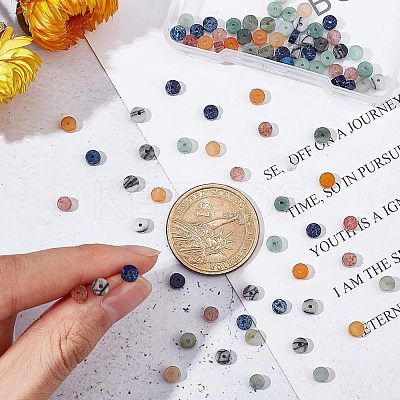 160Pcs 8 Style Natural Mixed Gemstone Beads G-NB0002-68-1