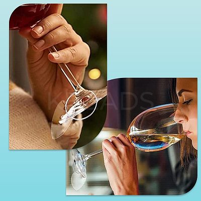 DIY Heart Wine Glass Charms Making Kits DIY-SC0021-51-1
