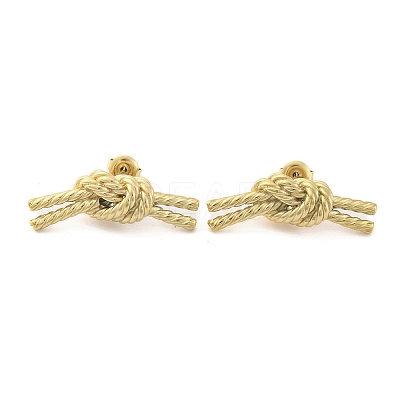 Ion Plating(IP) 304 Stainless Steel Stud Earrings for Women EJEW-N054-18G-1