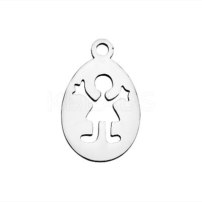 Non-Tarnish 201 Stainless Steel Pendants STAS-Q201-T427-1
