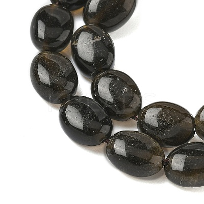 Natural Golden Sheen Obsidian Beads Strands G-Z006-A40-1