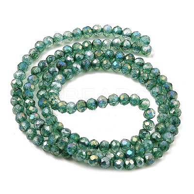 Spray Painted Imitation Jade Glass Beads Strands GLAA-P058-01A-05-1