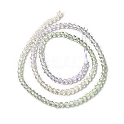 Transparent Gradient Color Glass Beads Strands LS-GLAA-H021-01B-11-1