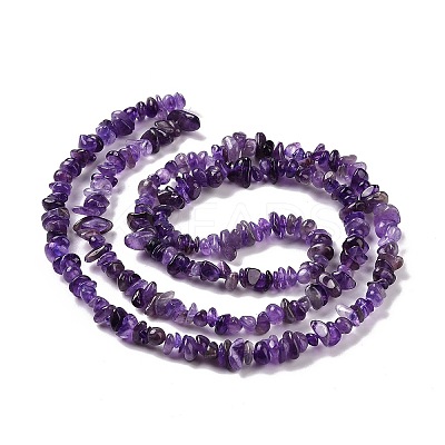 Natural Amethyst Chip Bead Strands G-M205-58-1